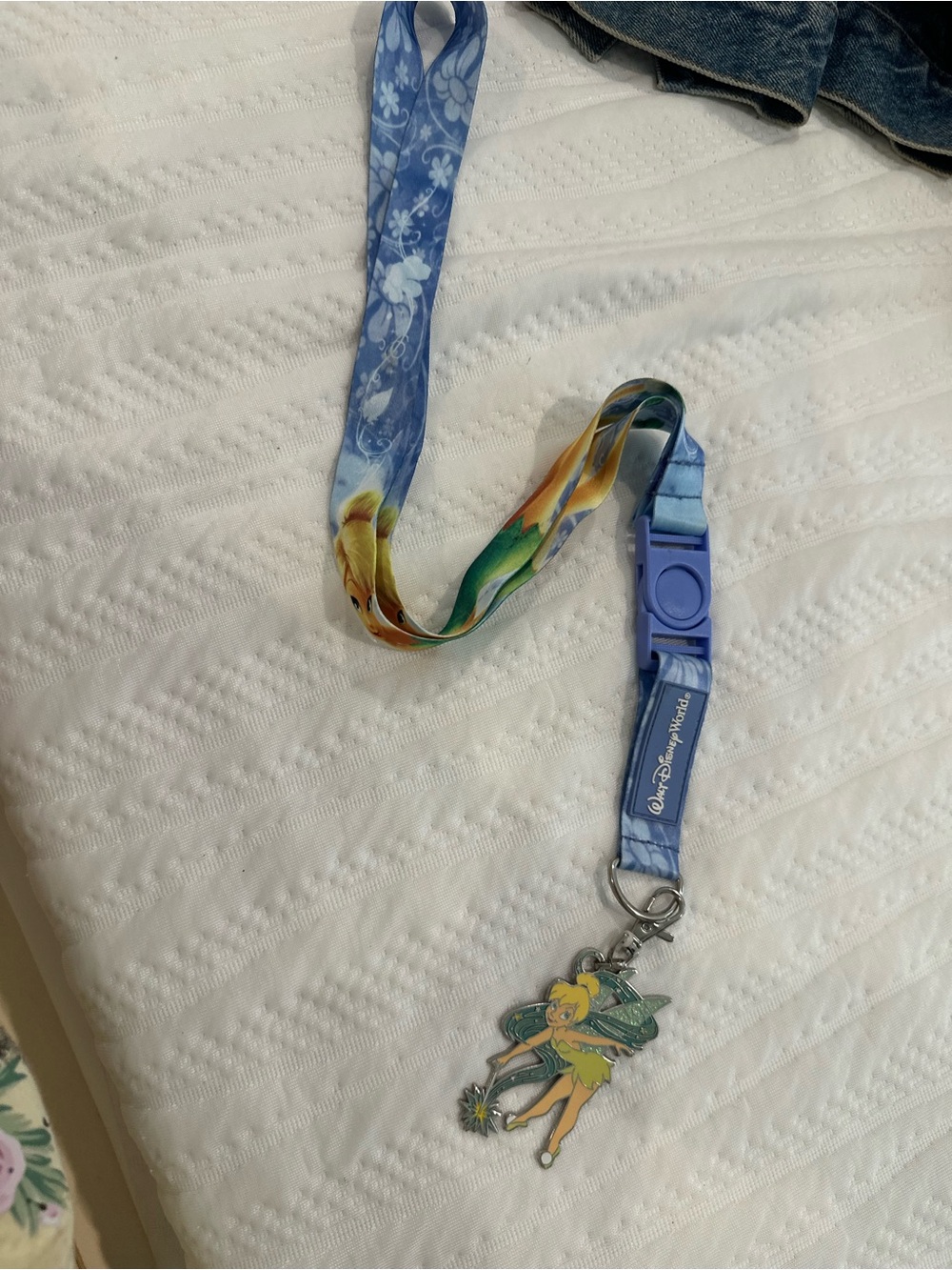Disney tinker bell lanyard keychain